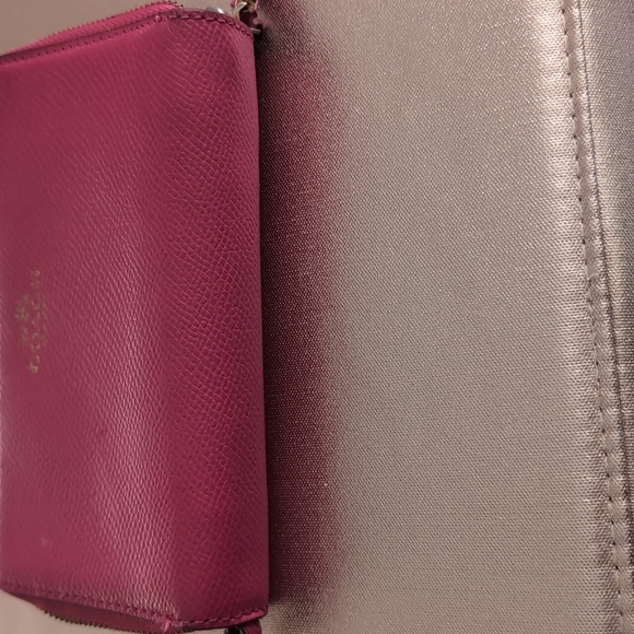 Coach Pink Leather Continental Wallet - Picture 11 of 12